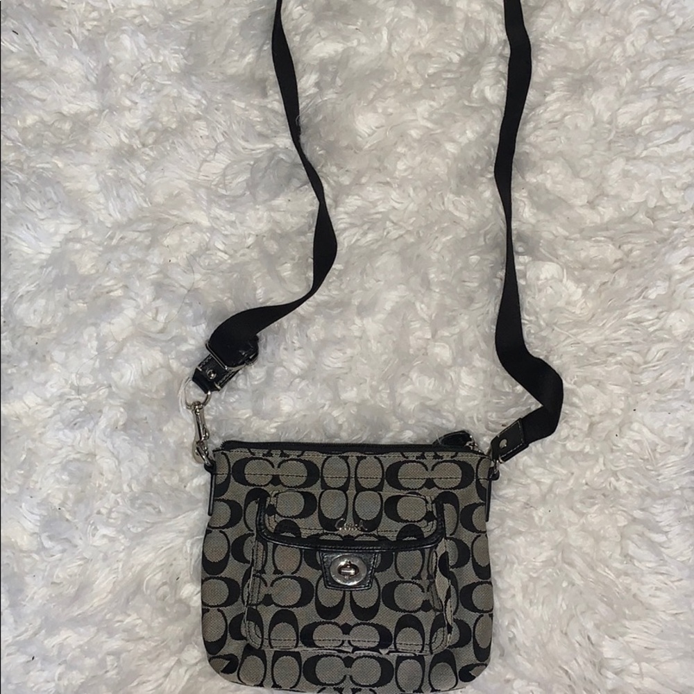 Coach Crossbody Bag Reflective Grey and Black
